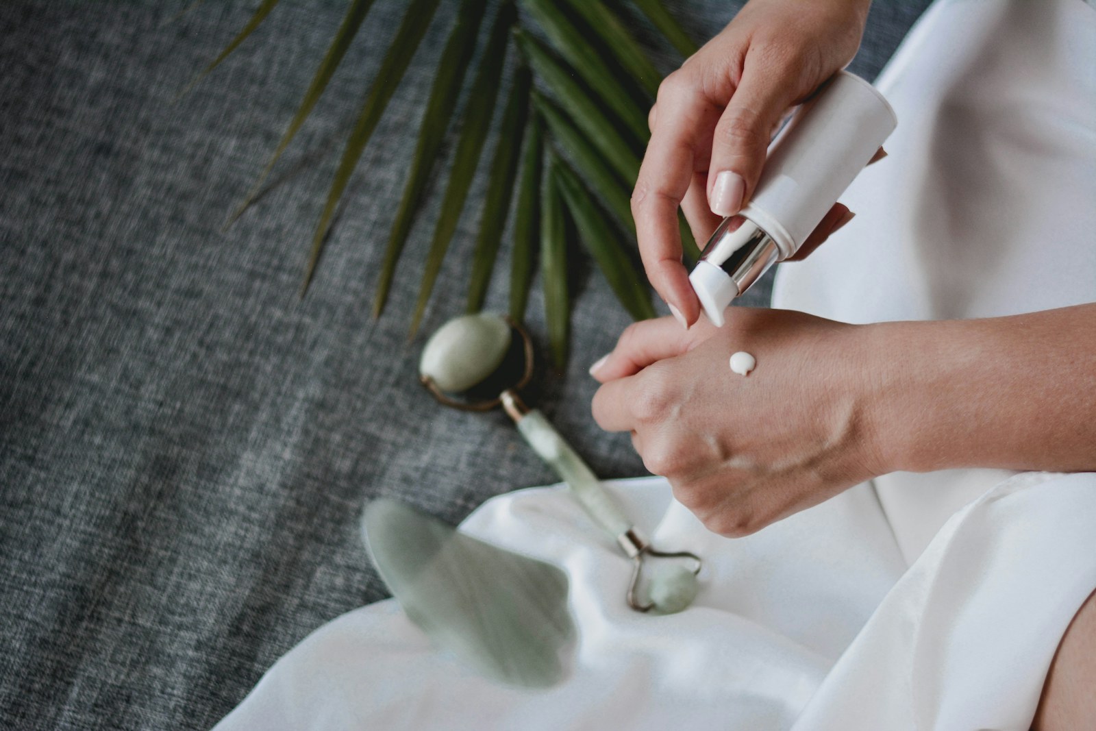 Skincare treatment being applied to support hydrated skin